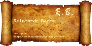 Reinhardt Bence névjegykártya